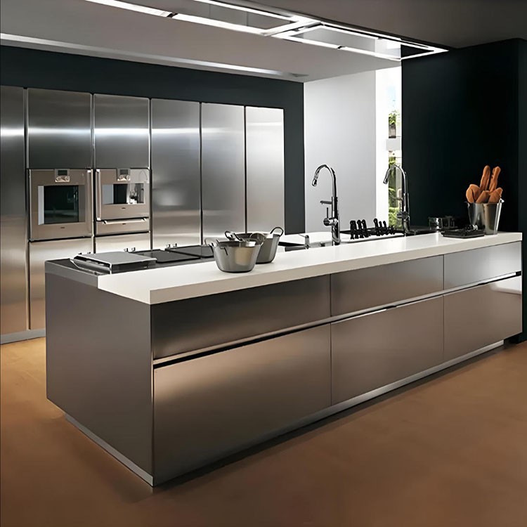 stainless steel kitchen cabinets (2)